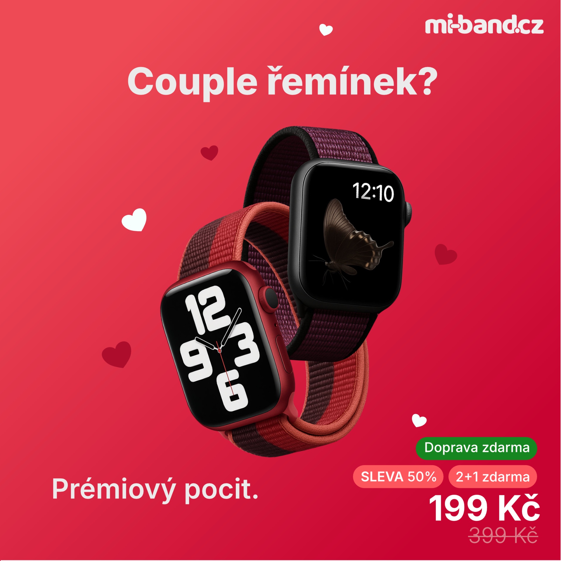 Mi-band – valentýnský řemínek