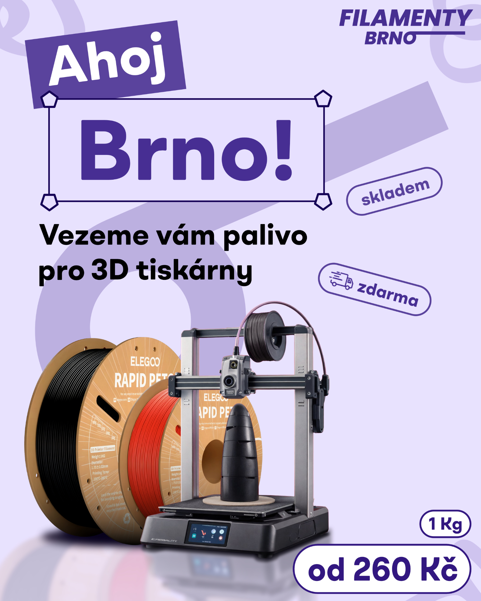 Filamenty Brno – akviziční grafika